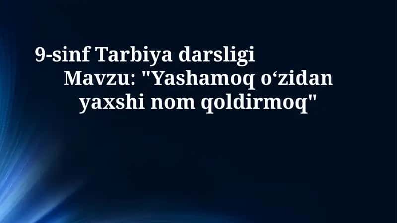 9-sinf Tarbiya darsligi 1