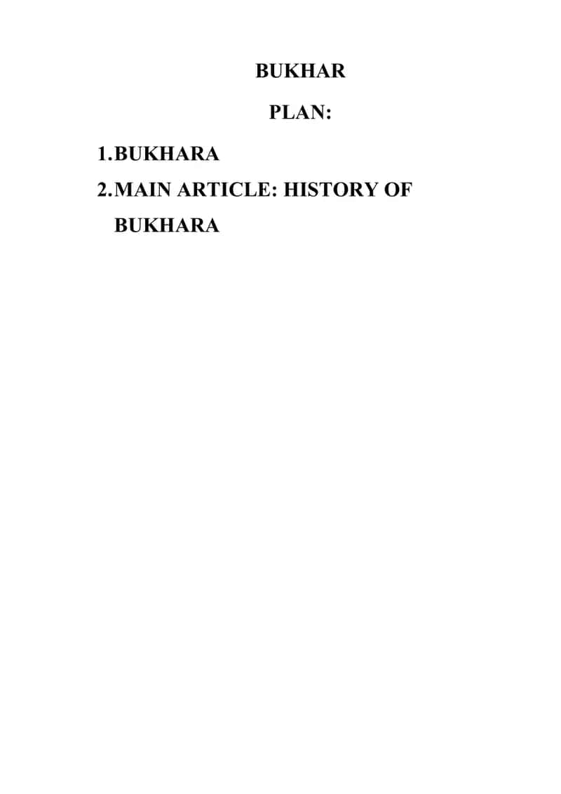 BUKHARA 1