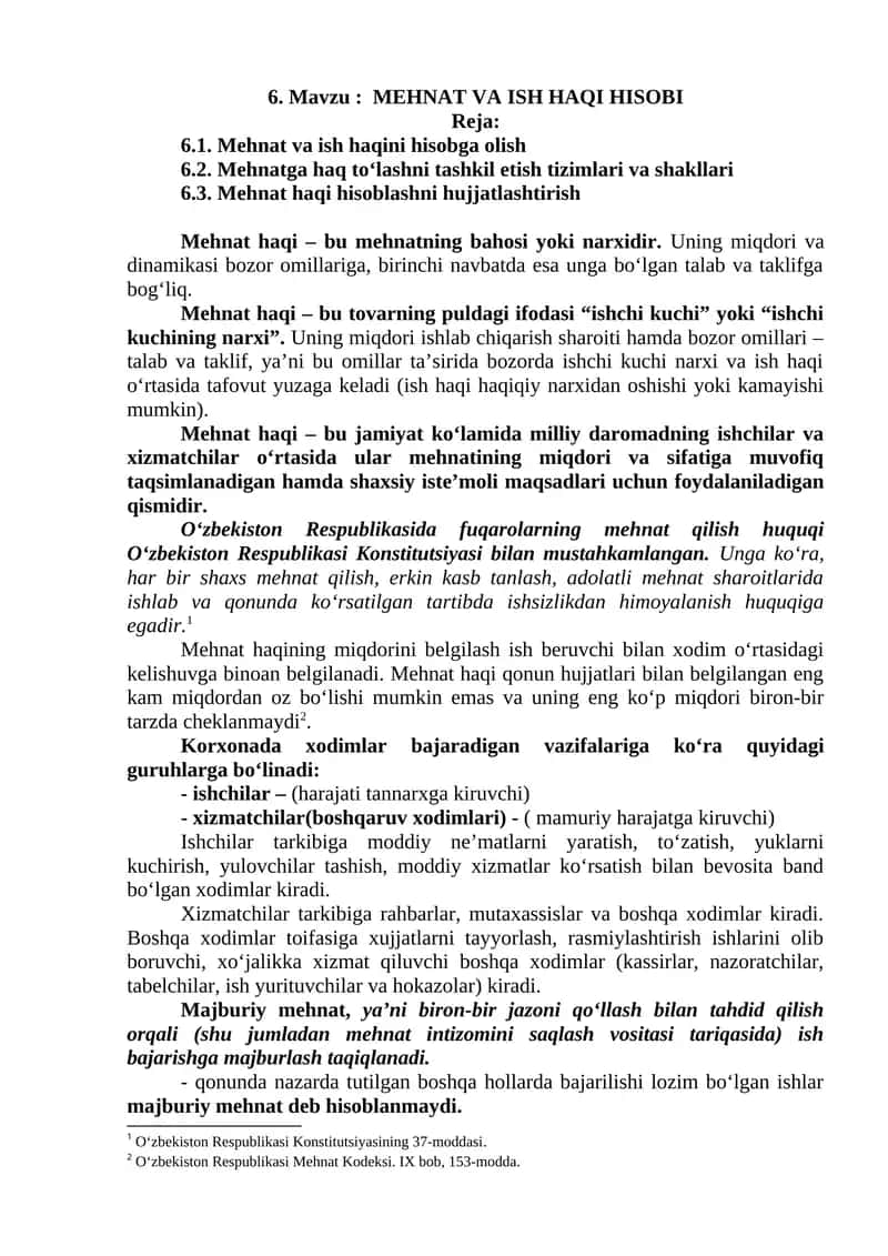MEHNAT VA ISH HAQI HISOBI 1