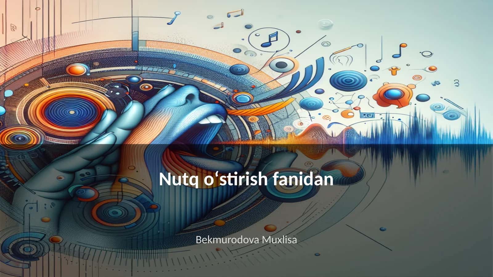 Nutq oʻstirish fanidan 1