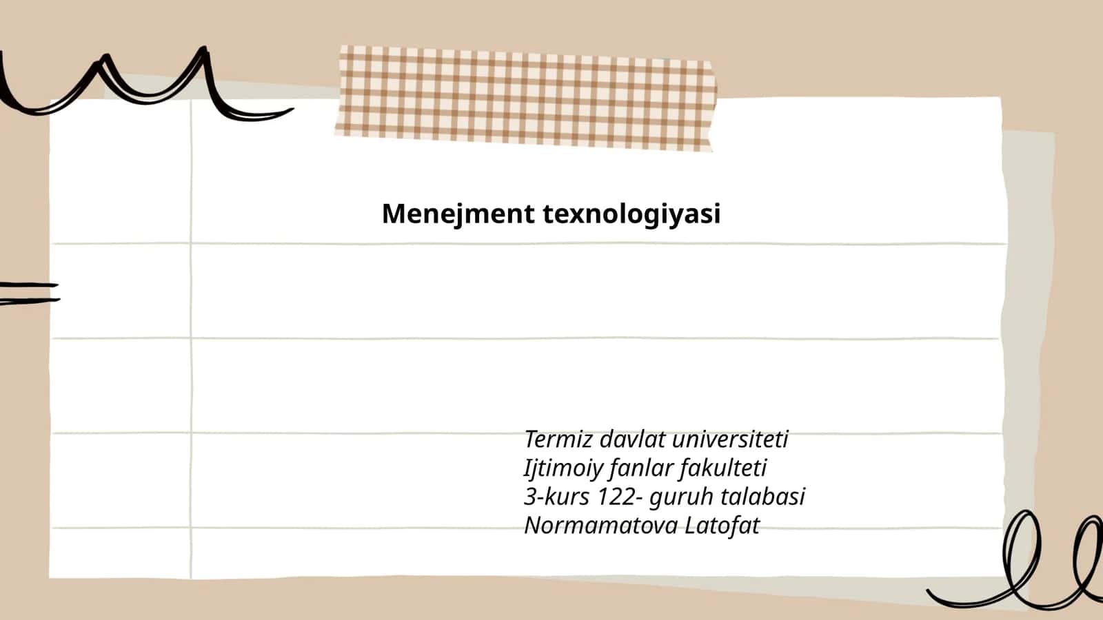 Menejment texnologiyasi 1