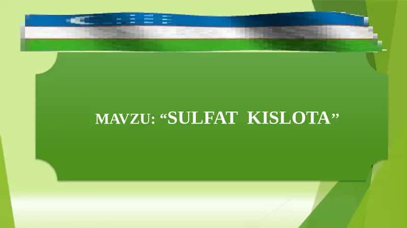 SULFAT KISLOTA 1