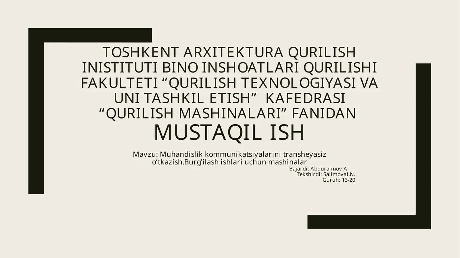 Muhandislik kommunikatsiyalarini transheya sizo’tkazish uchun mashinalar 1