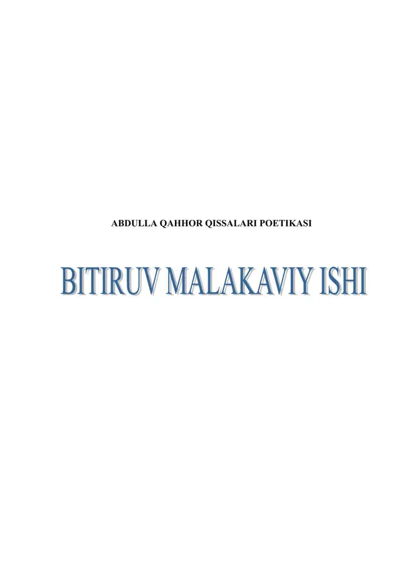 ABDULLA QAHHOR QISSALARI POETIKASI 1
