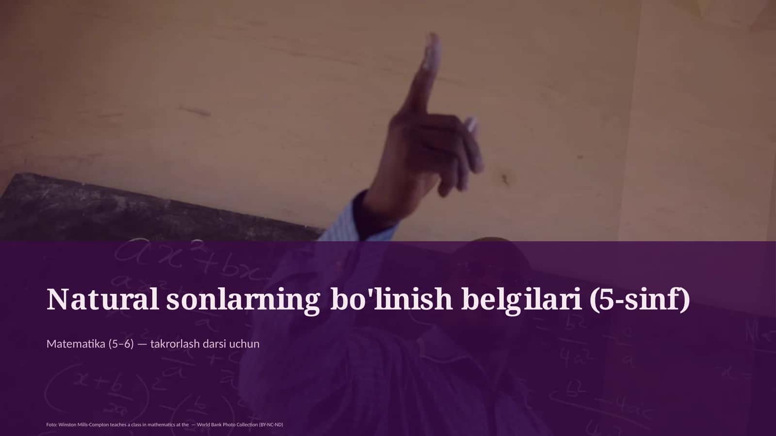 Natural sonlarning bo'linish belgilari (5-sinf) 1