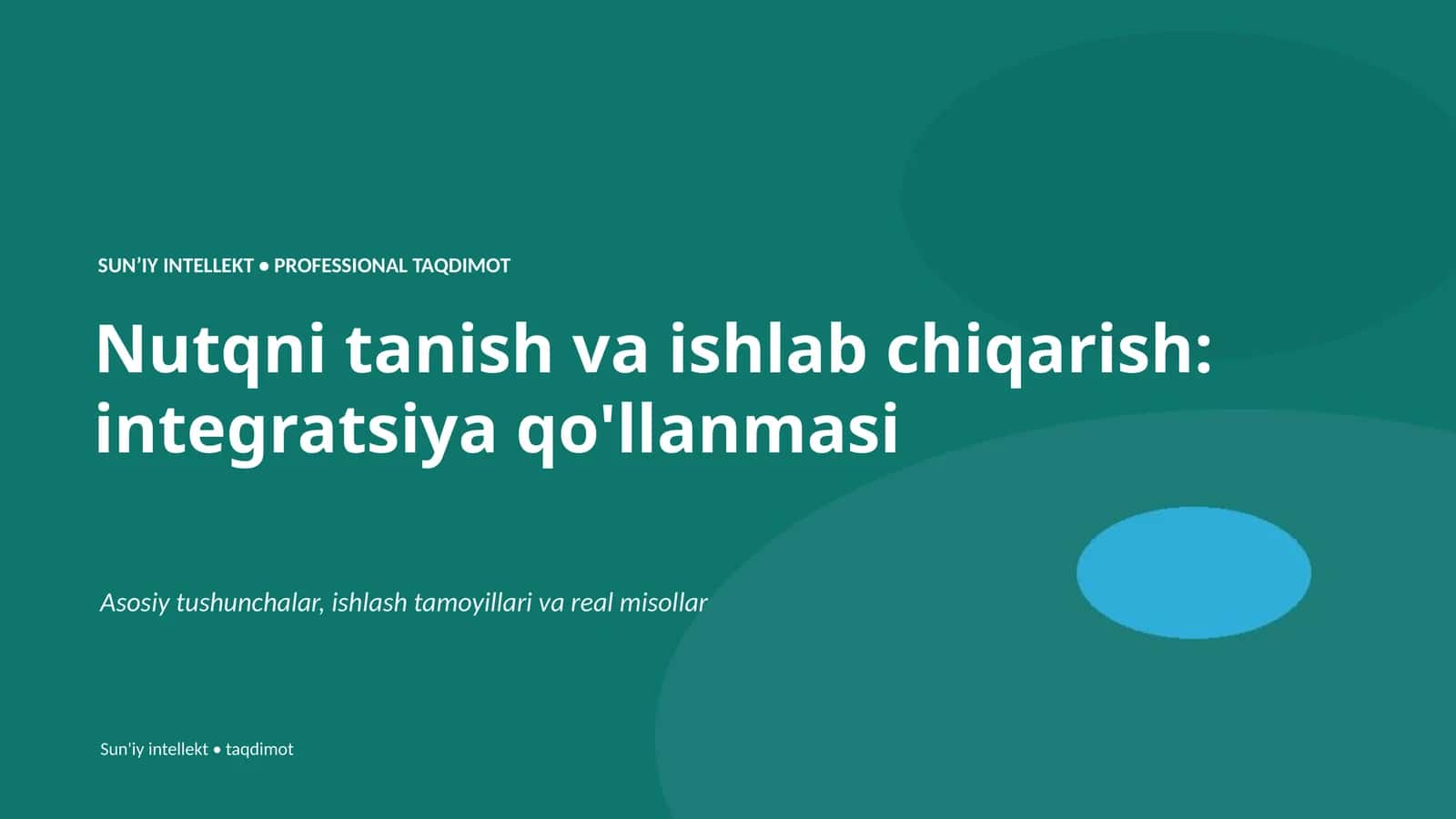 SUNʼIY INTELLEKT • PROFESSIONAL TAQDIMOT 1