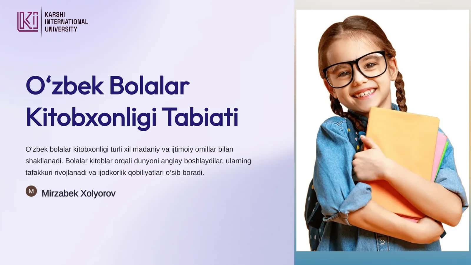 O‘zbek Bolalar Kitobxonligi Tabiati 1