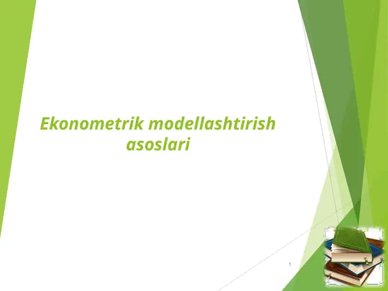 Ekonometrikmodellashtirishasoslari 1