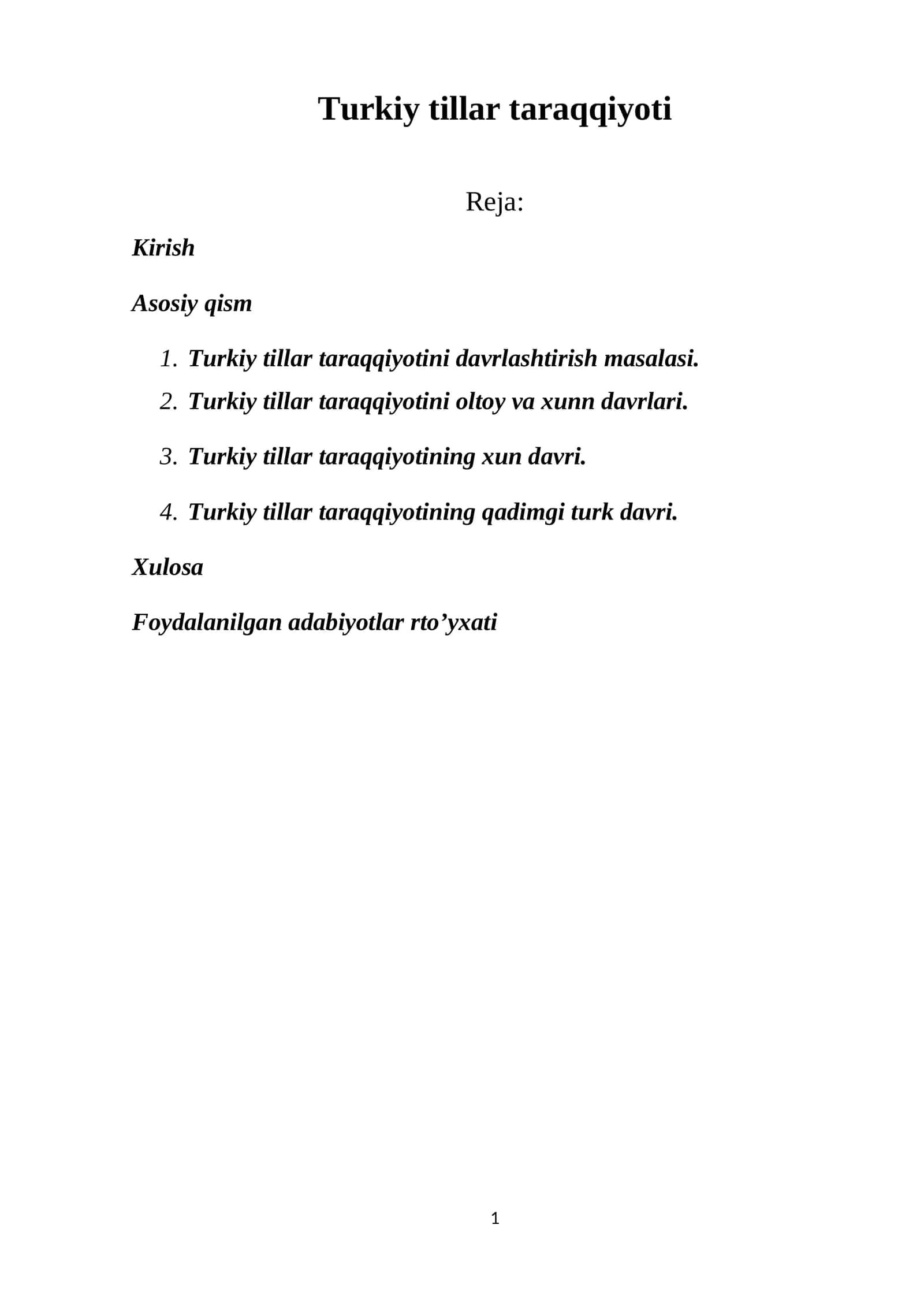 Turkiy tillar taraqqiyoti 1