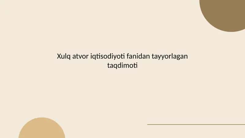 Onlayn savdoda istemolchi xulq atvori 1