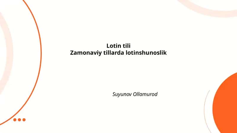Lotin tili 1