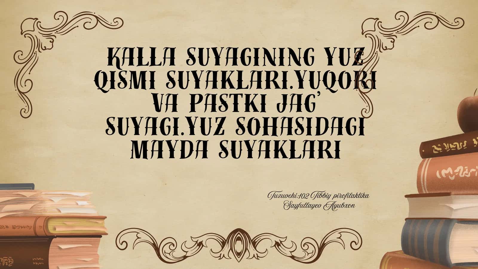 Kalla suyagining yuz qismi suyaklari 1