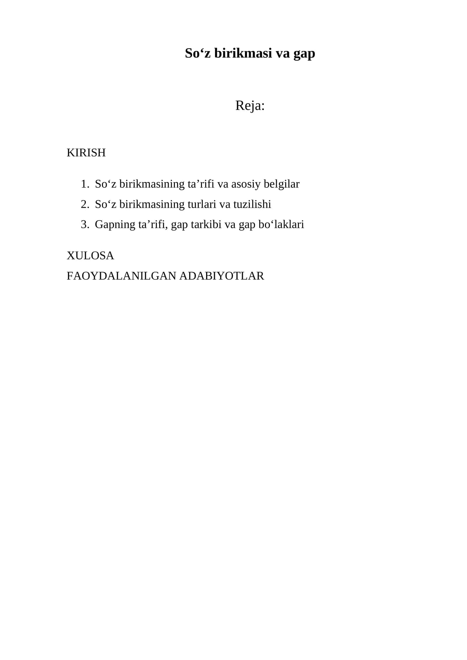 Soʻz birikmasi va gap 1