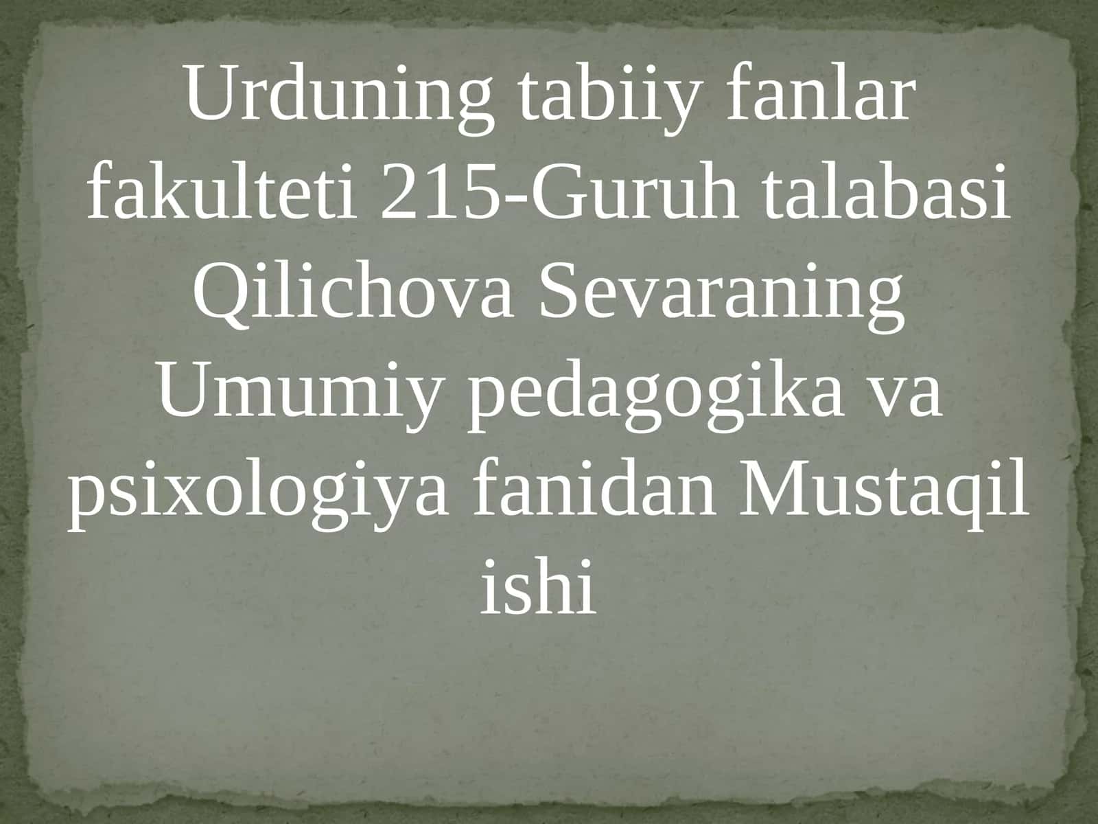 Xotirahaqidaumumiytushuncha 1