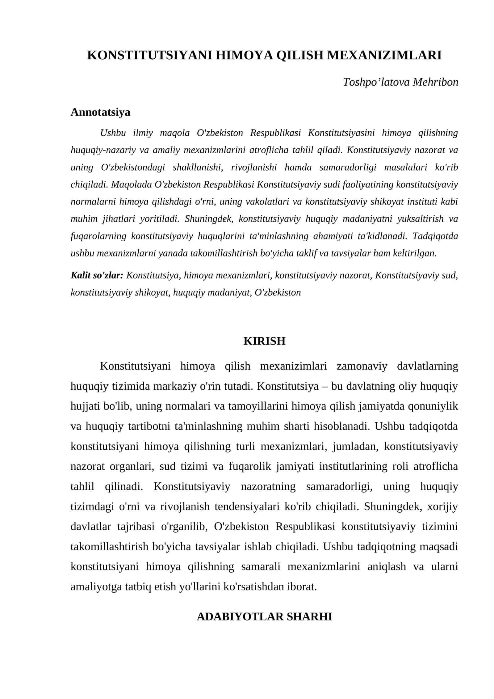 KONSTITUTSIYANI HIMOYA QILISH MEXANIZIMLARI 1