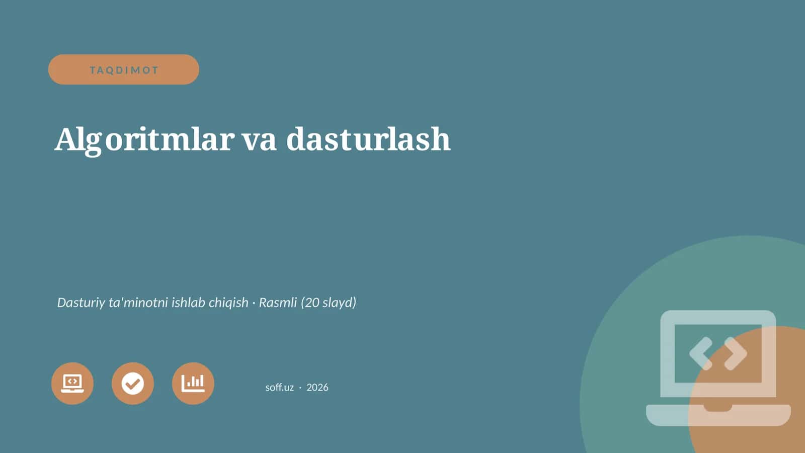 Algoritmlar va dasturlash 1