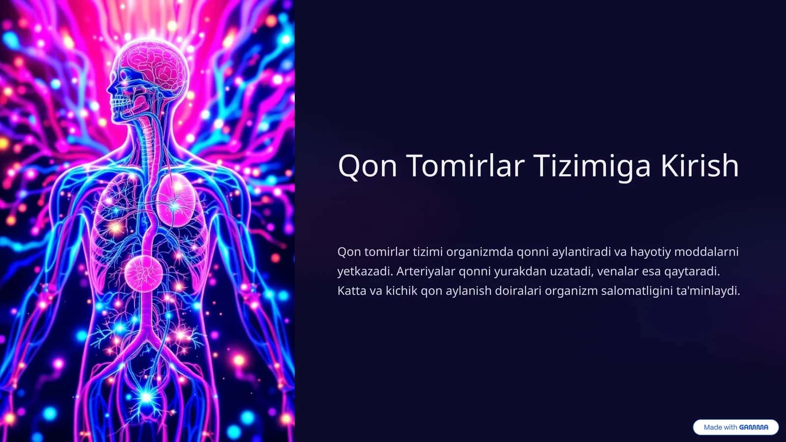 Qon Tomirlar Tizimiga Kirish 1