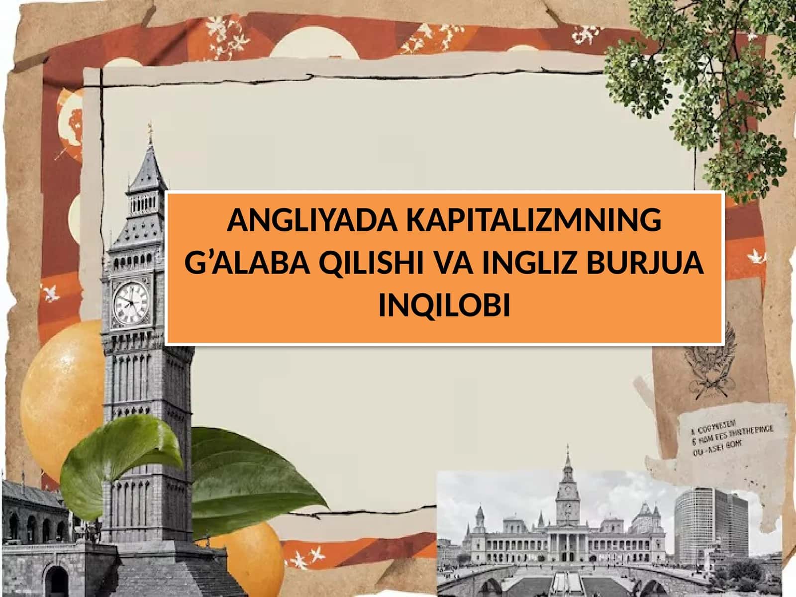 Angliya kapitalizmning g'alaba qilishi 1