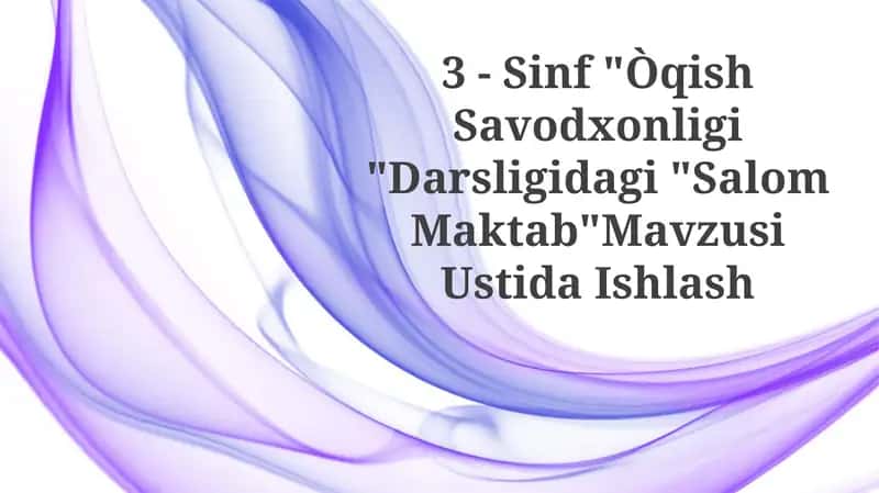 "Salom Maktab" 1