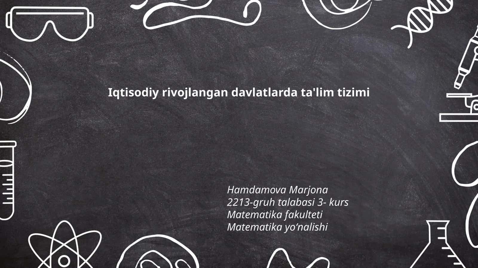 Iqtisodiy rivojlangan davlatlarda ta'lim tizimi 1