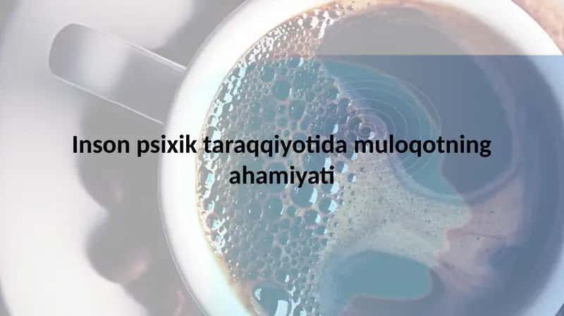 Muloqotning ahamiyati 1