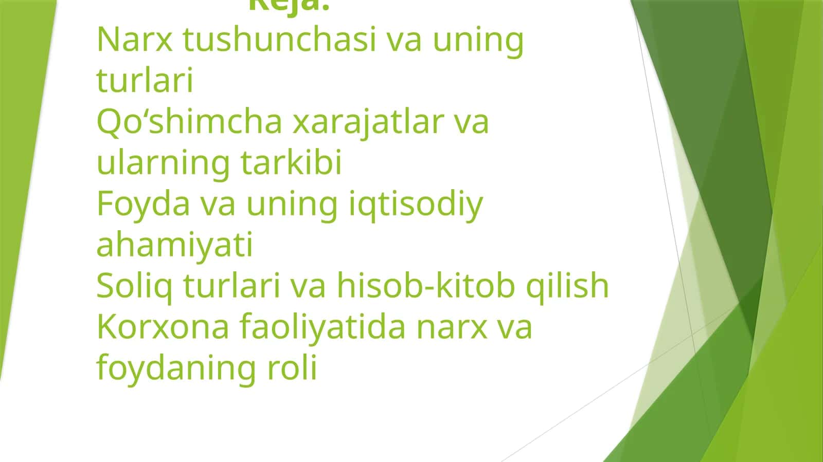 Narxtushunchasi va uning turlari 1