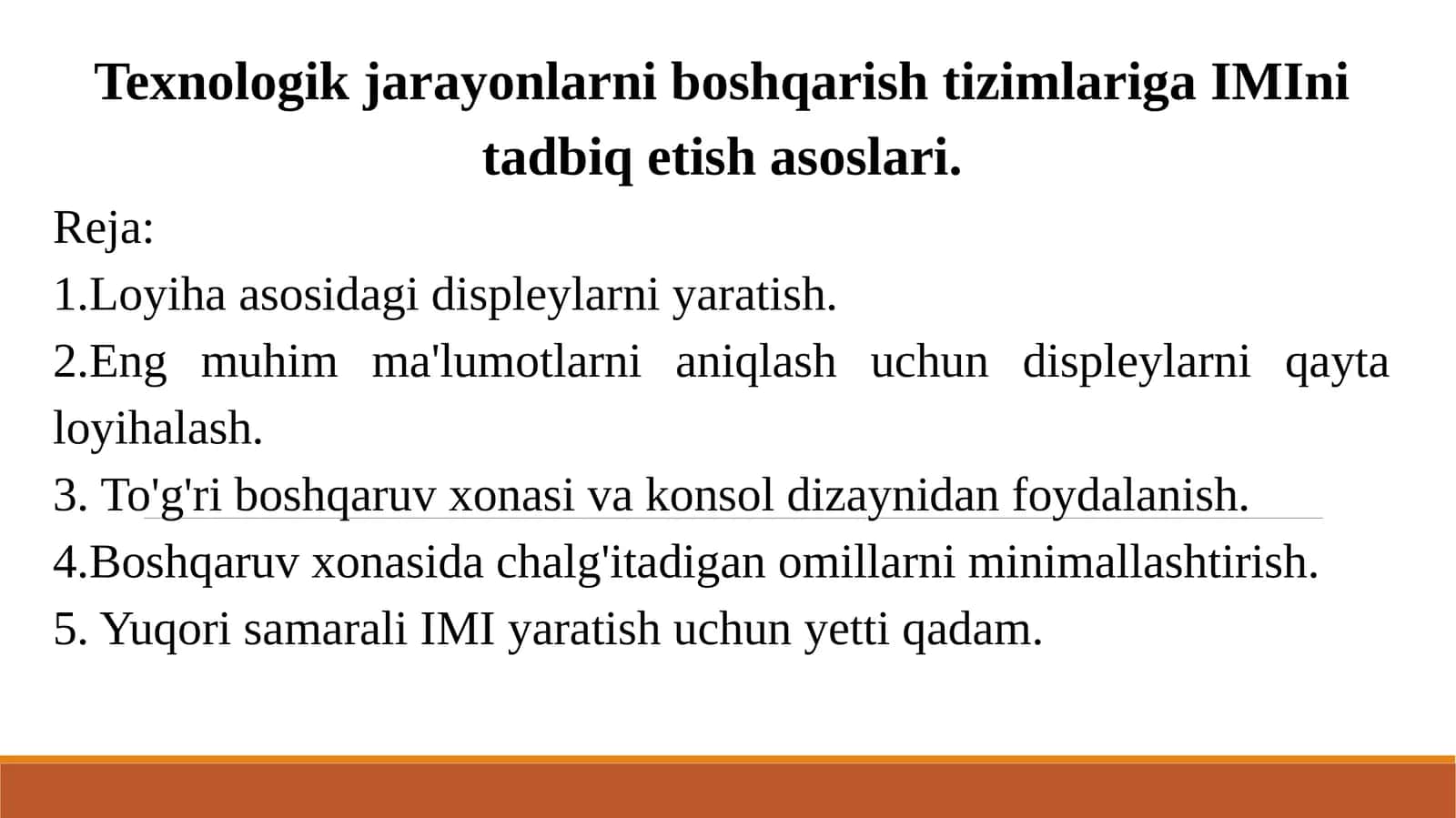 Loyiha asosidagi displeylarni yaratish 1