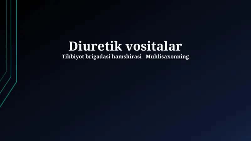 Diuretik vositalar 1