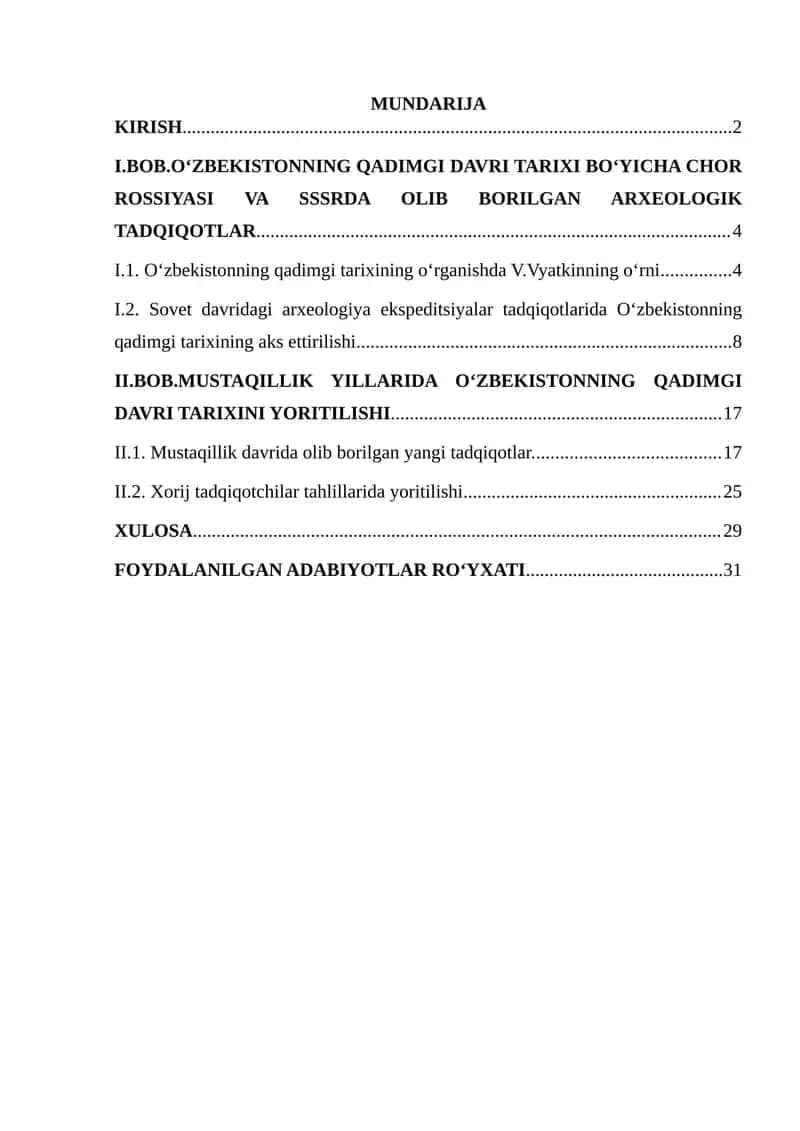Arxeologik tadqiqotlar tahlili 1