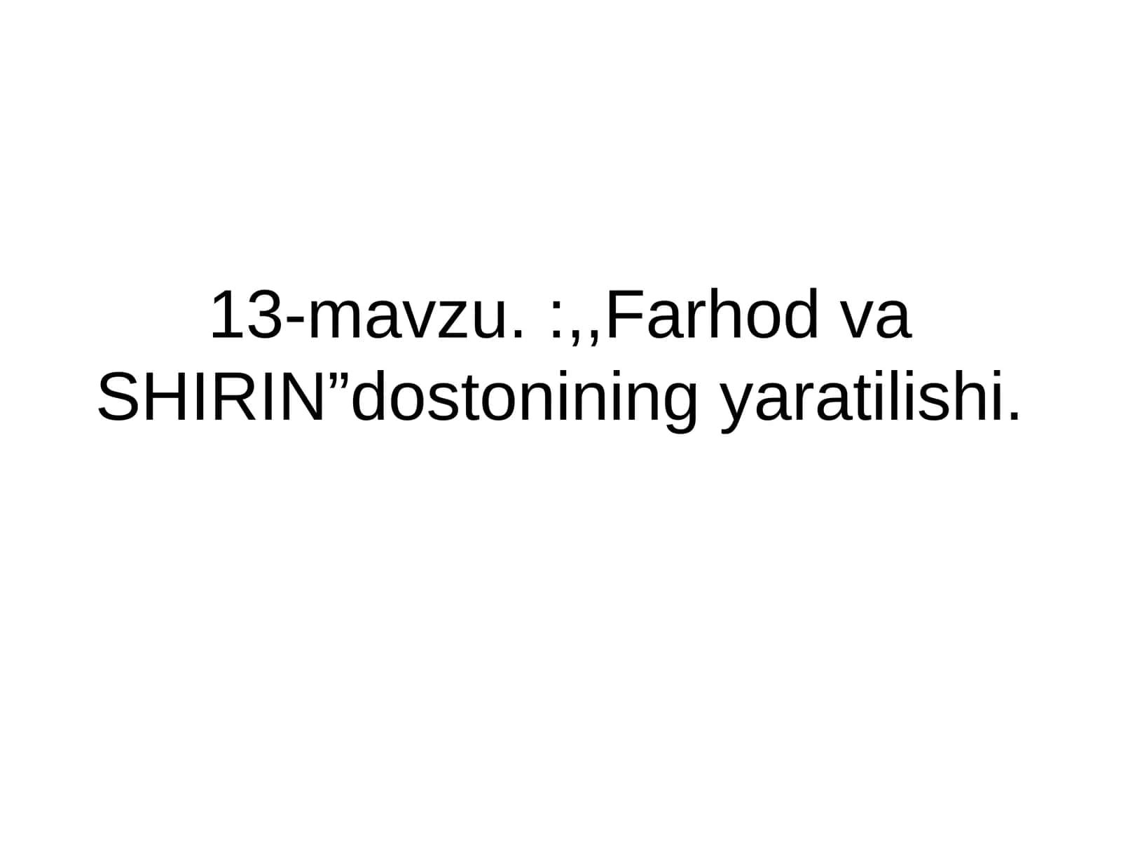 Farhod va SHIRIN 1