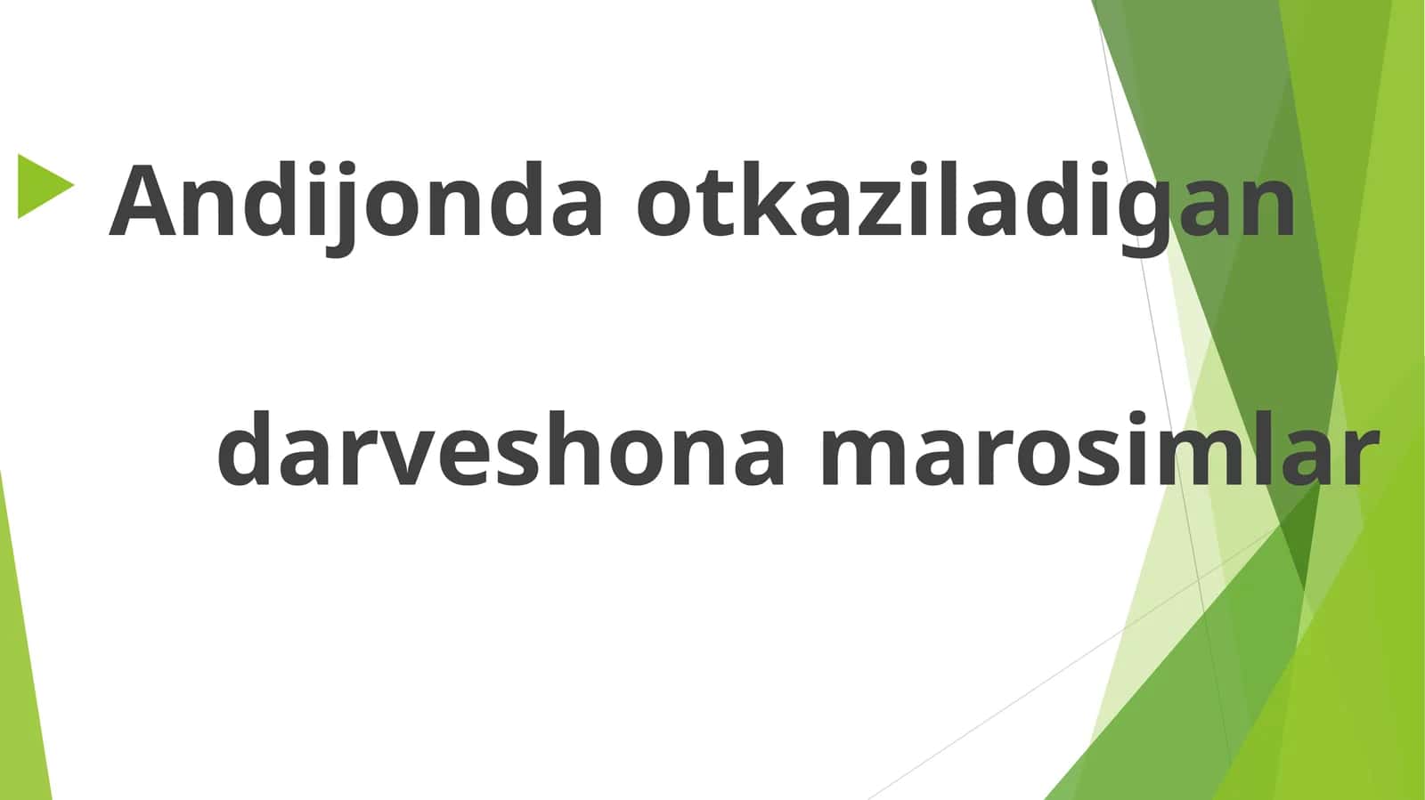 Darveshona marosimlari 1