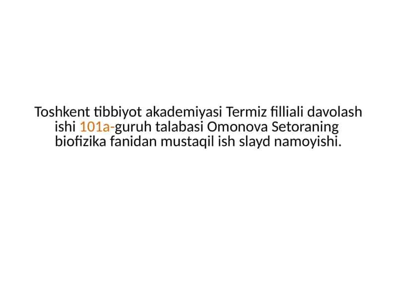 Bionika asoslari va uning inson hayotidagi o’rni. 1