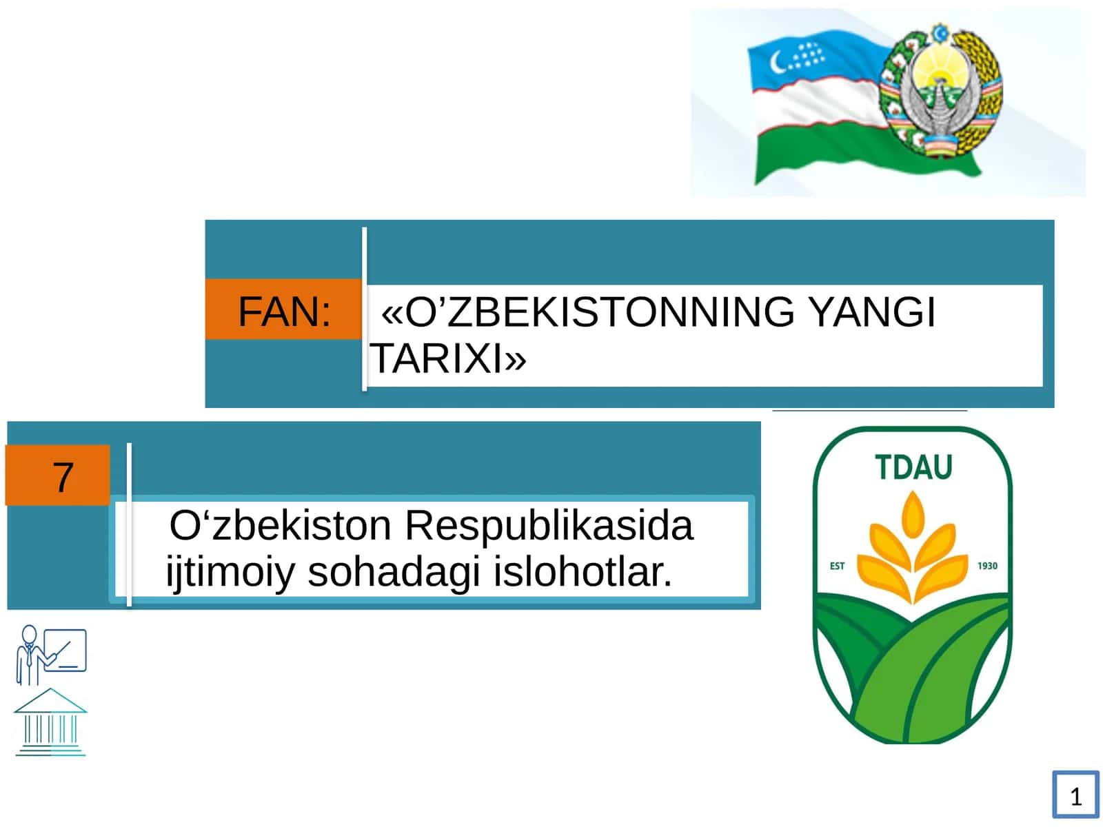 O‘zbekiston Respublikasida ijtimoiy sohadagi islohotlar 1