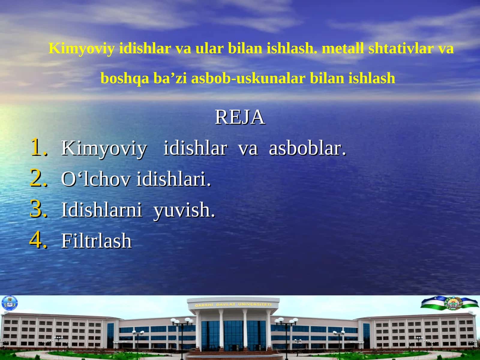 Kimyoviy idishlar va asboblar 1