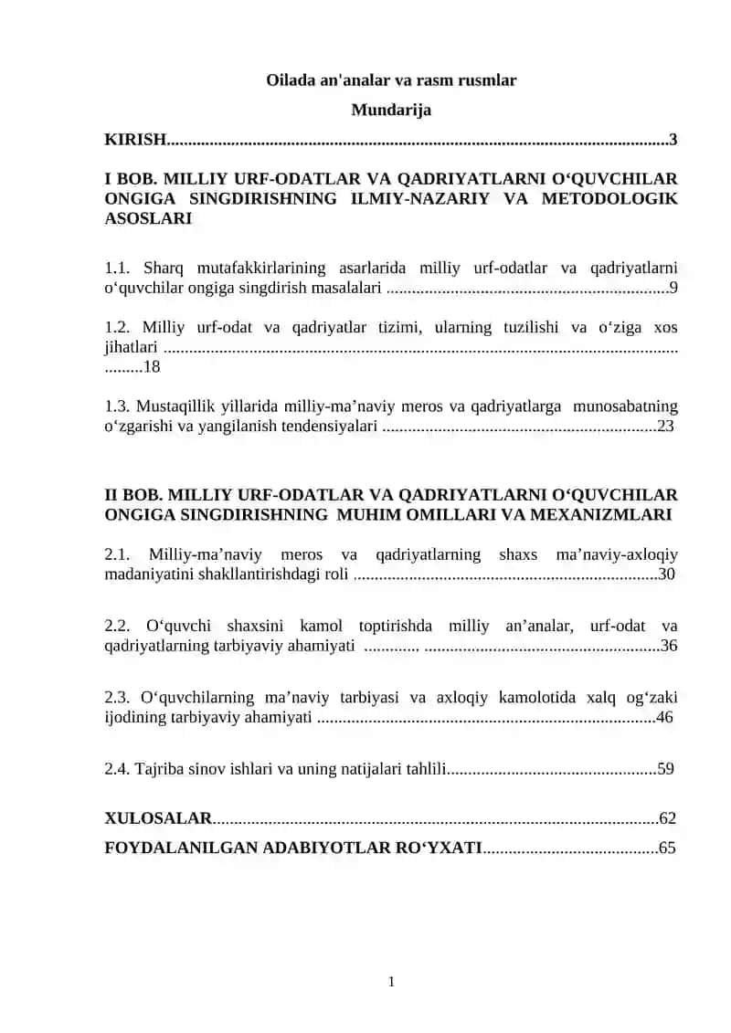 Oilada an'analar va rasm rusmlar
