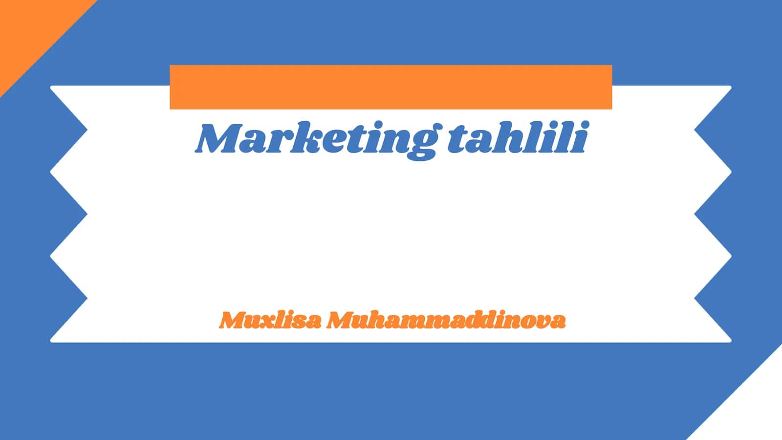 Marketing tahlili 1