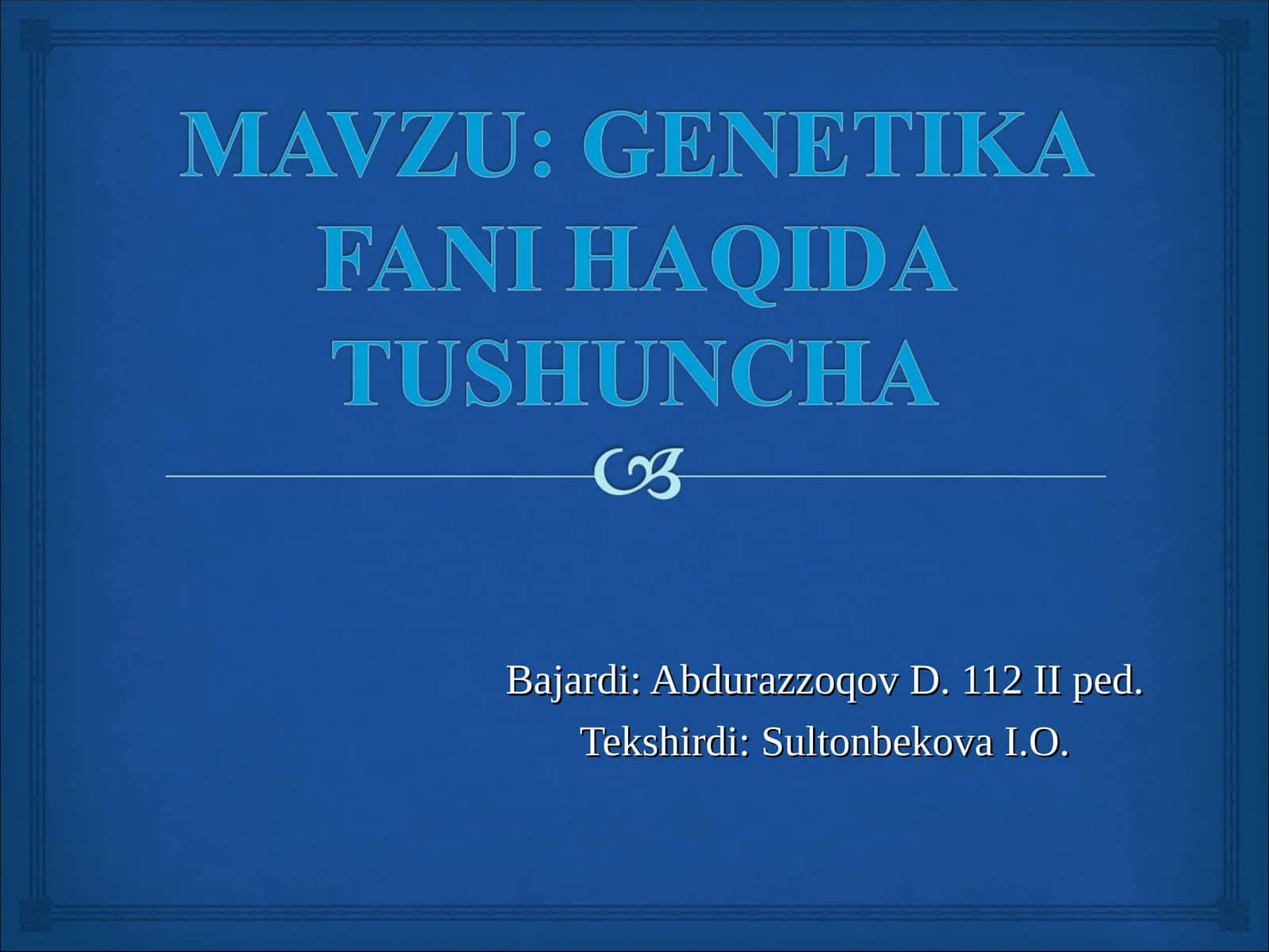 Genetika 1