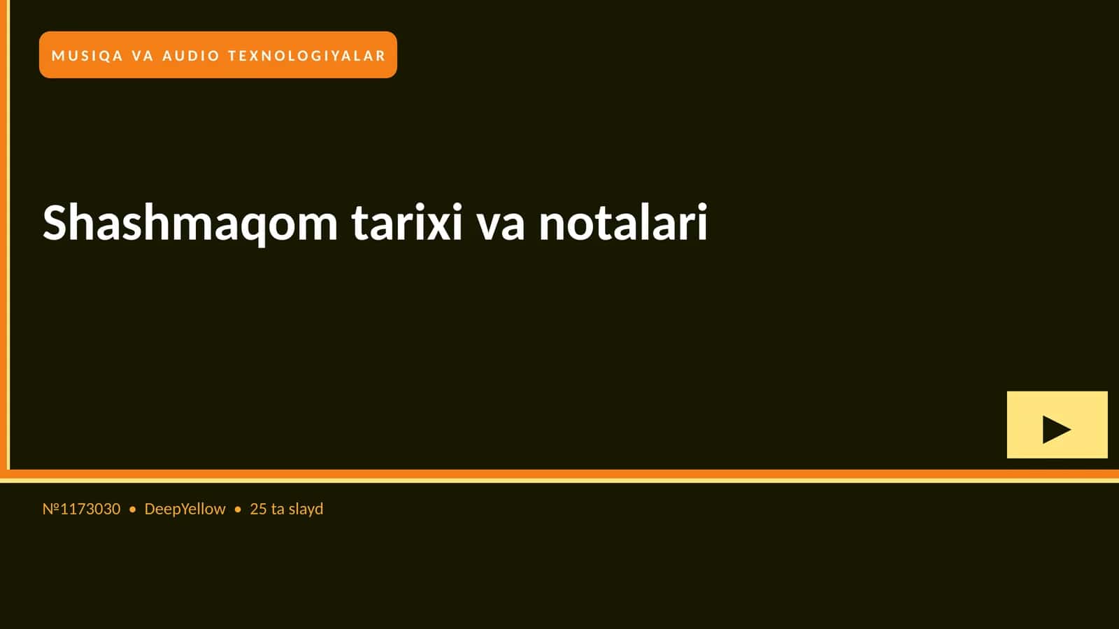 Shashmaqom tarixi va notalari 1