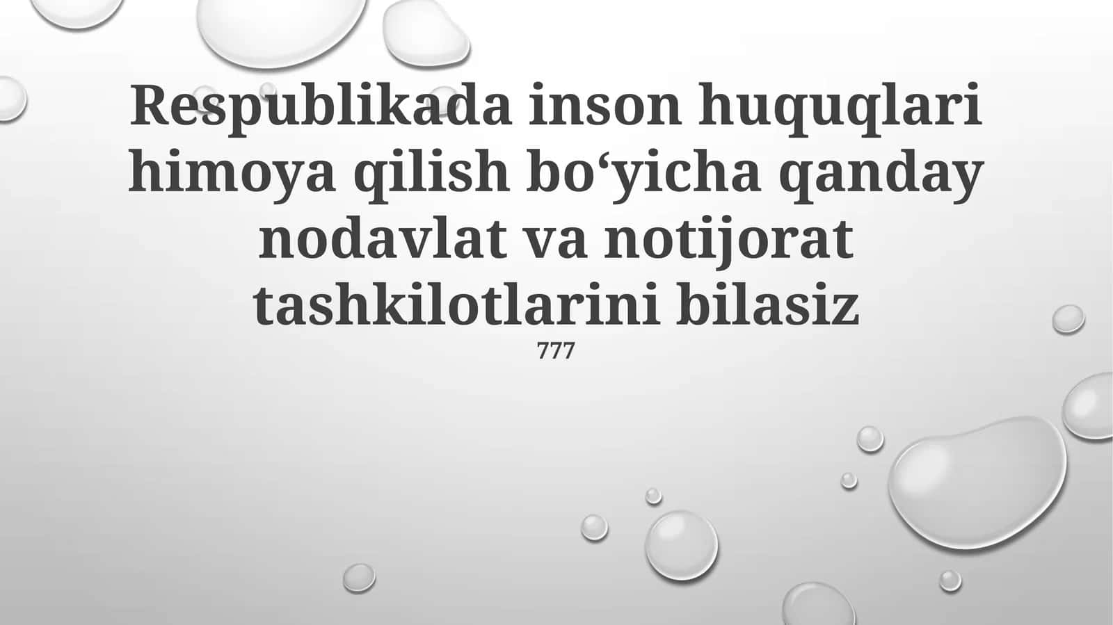 Inson Huquqlari 1