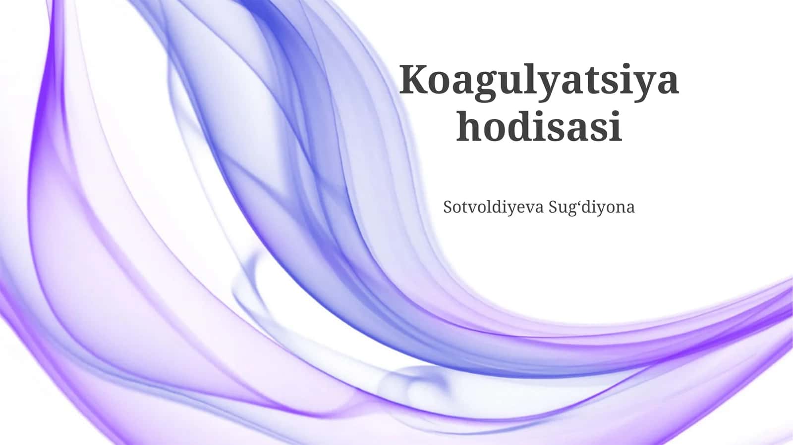 Koagulyatsiya hodisasi 1