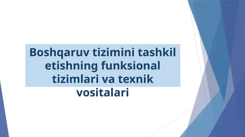 Telekommunikatsiya tarmoqlarini boshqarish 1