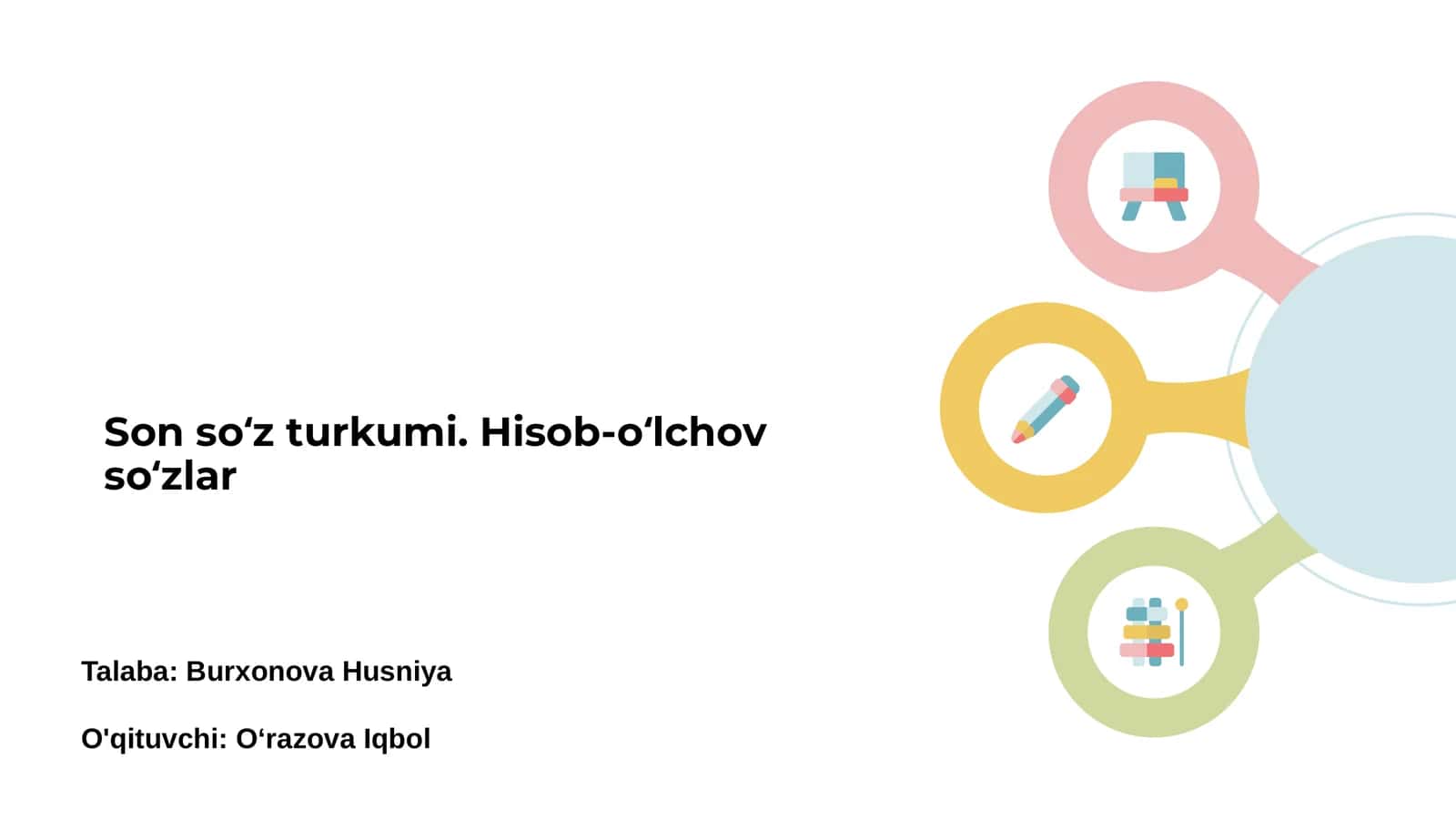 Son soʻz turkumi. Hisob-oʻlchov soʻzlar 1