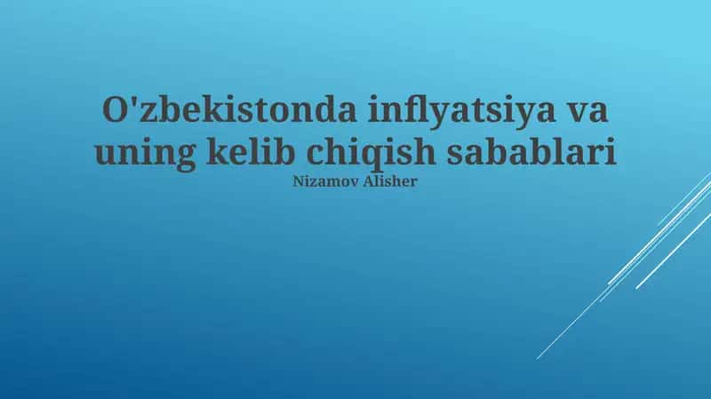 Talab tomon inflyatsiyasi 1