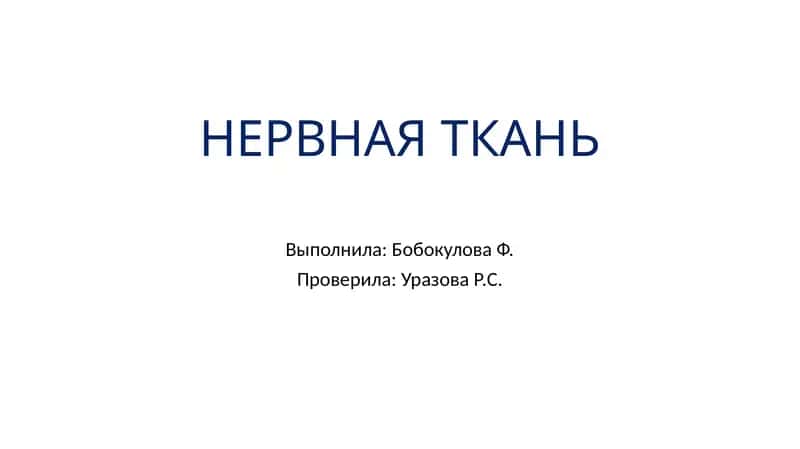 Нервная ткань 1