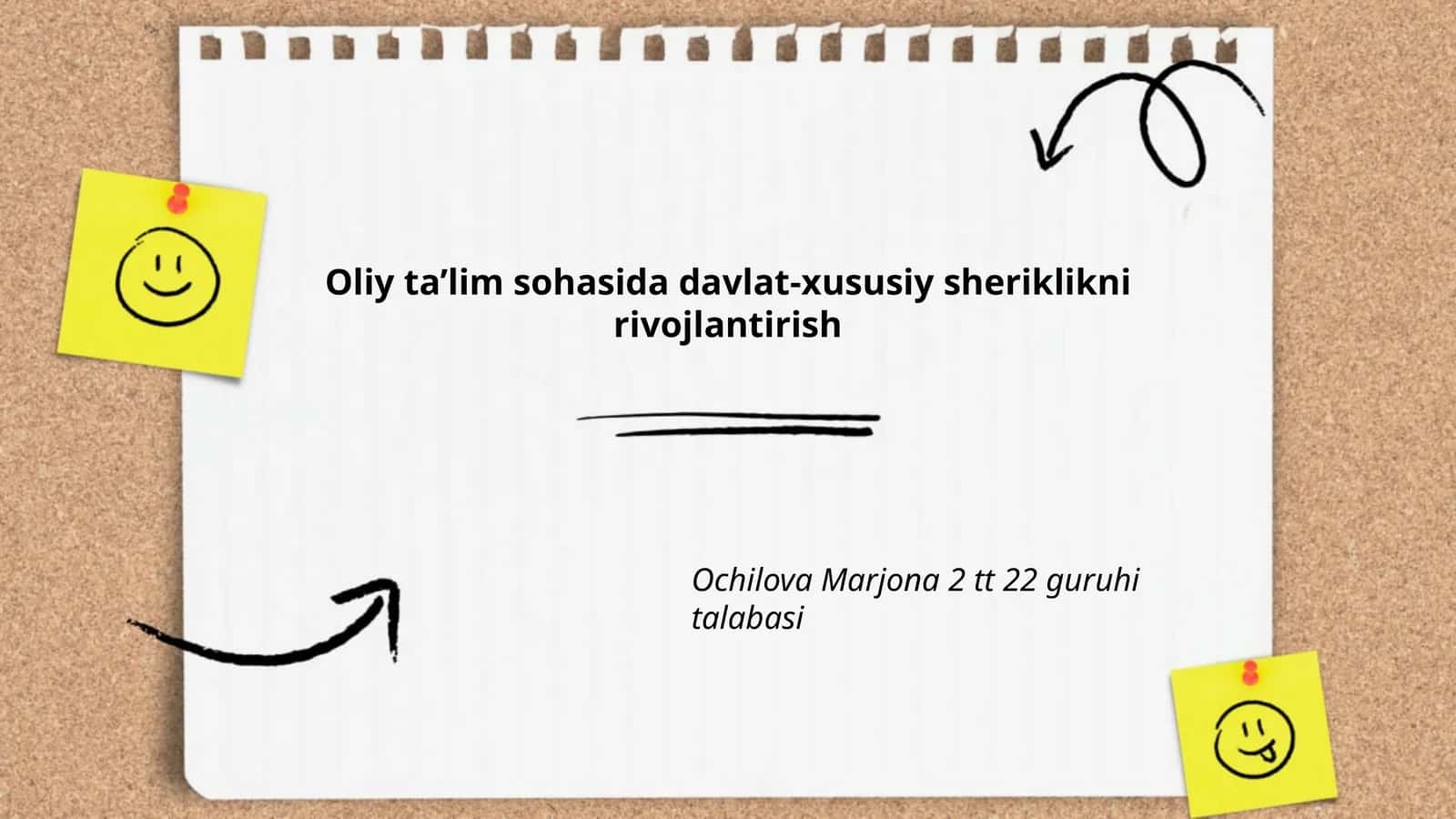 Oliy ta’lim sohasida davlat-xususiy sheriklikni rivojlantirish 1
