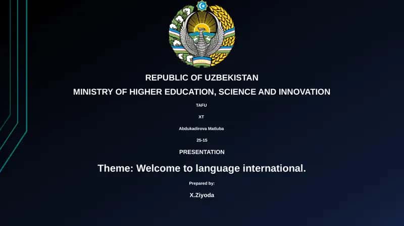 Welcome to language international 1