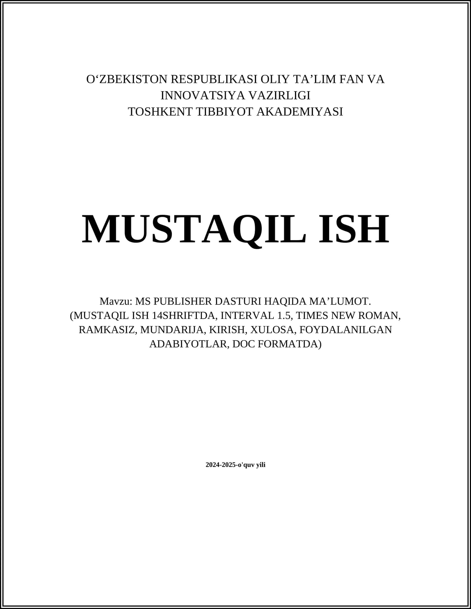 MS Publisher dasturi haqida maʼlumot 1