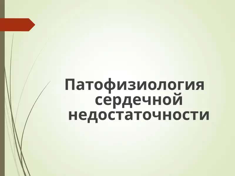Патофизиология сердечной недостаточности 1