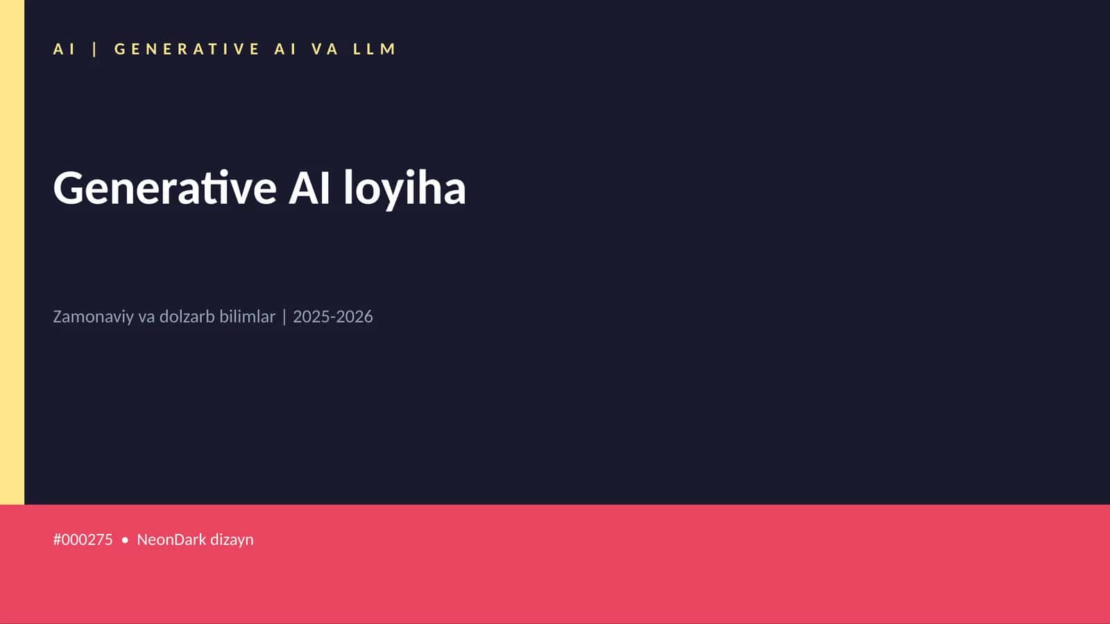Generative AI loyiha 1