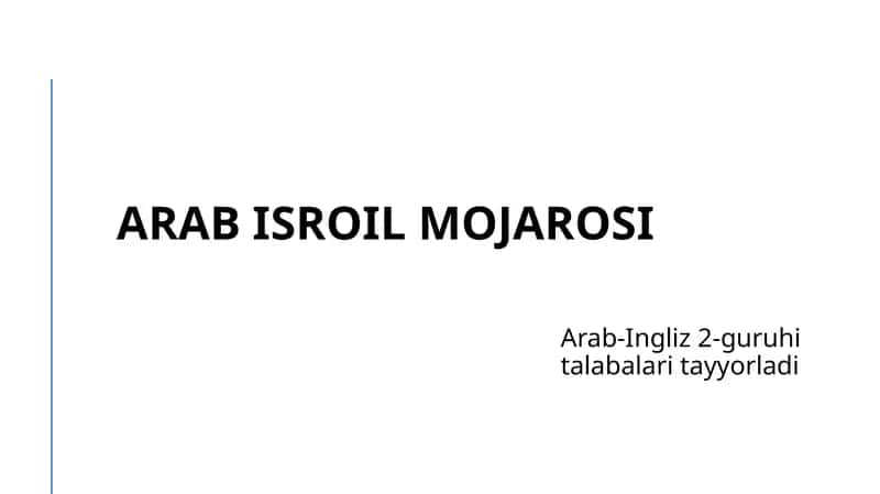 Arab-Isroilmojarosi 1